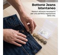 Bottoni Regolabili per Pantaloni e Jeans - Stringi o Allarga la Vita