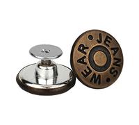 Bottoni rimovibili per jeans, 3 pezzi, rimovibili, riducono la vita per abbigliamento da cowboy, bronzo, inglese