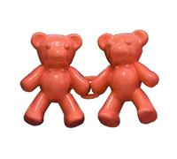 Bottoni rimovibili per jeans con fibbia in vita regolabile allentata Pulsante in vita con orso carino senza cucire bottoni jeans spille