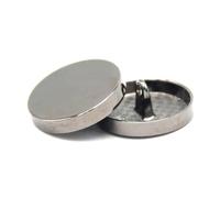Bottoni rotondi e piatti in metallo dorato per jeans, giacche, cappotti, fai da te,Nero chiaro,10 mm 10 pezzi