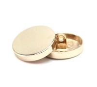 Bottoni rotondi e piatti in metallo dorato per jeans, giacche, cappotti, fai da te,Oro chiaro,25mm 6 pezzi