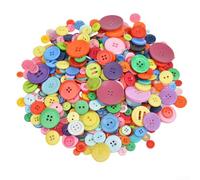 Bottoni rotondi in resina assortiti fatti a mano, 13 cm, perfetti per progetti fai da te e cucito dei bambini, vari stili (mix di colori)