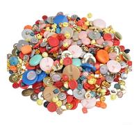 Bottoni rotondi in resina assortiti fatti a mano, 13 cm, perfetti per progetti fai da te e cucito dei bambini, vari stili (bottone a fungo)