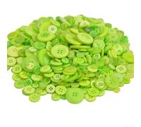 Bottoni rotondi in resina assortiti fatti a mano, 13 cm, perfetti per progetti fai da te e cucito dei bambini, vari stili (verde chiaro)