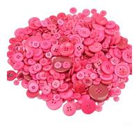 Bottoni rotondi in resina assortiti fatti a mano, 13 cm, perfetti per progetti fai da te e cucito dei bambini, vari stili (rosso rosa)