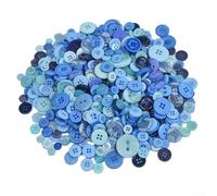 Bottoni rotondi in resina fatti a mano, 13 cm, ideali per fai da te dei bambini, accessori per cucito per vari progetti creativi (blu)