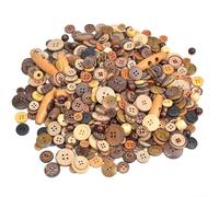 Bottoni rotondi in resina fatti a mano, 13 cm, ideali per lavori fai da te dei bambini, accessori per cucito per vari progetti creativi (guscio di legno di noce)