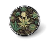 Bottoni rotondi trasparenti "A Puff in Time WeedBlank" per progetti creativi, accessori per la creazione di distintivi