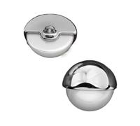 Bottoni rotondi vintage in finto cristallo, Bottoni con gambo in lega di perle e strass, con fiore, 17-24 mm, multicolore, 4 pezzi(White,20mm)