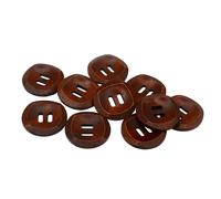 Bottoni rustici in legno marrone, 30 mm (48 L) con 2 fori (confezione da 10), bottoni rotondi naturali con finitura liscia, cucito ecologico, per abbigliamento, lavoro a maglia e progetti fai da te