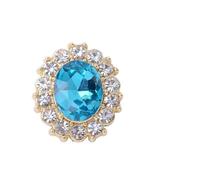 Bottoni Strass Bottone Decorativo Con Strass Ovale Elegante Da 10 Pezzi | Edge Diamond Buckle Artigianato fai-da-te Abbigliamento Abito da sposa Accessori for capelli(Color 8)