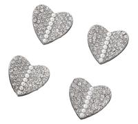 Bottoni trasparenti con strass, Bottoni Di Perle Strass | Cucire multicolore da 18 mm for decorazioni in stoffa(Sliver)
