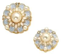 Bottoni trasparenti con strass, Bottoni Di Perle Strass | Multicolor, (6 pezzi ciascuno), for accessori da cucire(Pink,18mm-6pcs)