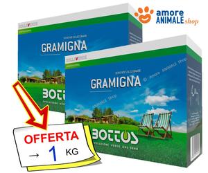 Bottos GRAMIGNA COMUNE → 500 gr / 1 kg - Semi Prato Tappeto, Cynodon Dactylon