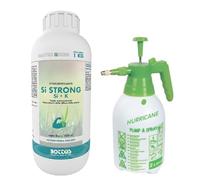 Bottos Si STRONG, Fitofortificante per foglie extraresistenti del tappeto erboso, concime fertilizzante liquido con Silicio e Potassio potenziatore delle difese delle piante (1 Kg + Pompa))