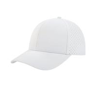 BOTVELA Cappello da baseball da uomo con taglio laser a rete, bianco, Taglia unica