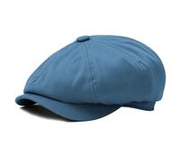 BOTVELA Cappello piatto da uomo in stile ragazzo dei giornali, 8 pezzi, 100% cotone, Gatsby, Ivy, da golf, da cabbie, Azzurro, 62