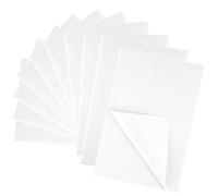 BOUBONI 10 Pezzi di Feltro Autoadesivo, 20 x 30 cm Feltro Adesivo Colore Feltro Autoadesivo per Artigianato, Arti e Mestieri (Bianco)