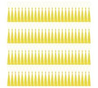 BOUBONI 100 Pezzi Nappe per Segnalibri Sfuse Gialle Morbide Artigianali Setose Fatte a Mano Mini Nappe per Creazione Gioielli con Anelli per Accessori Artigianali Fai da Te Decorazione Vestiti