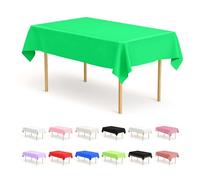 BOUBONI 4 tovaglie usa e getta, 137 x 274 cm, rettangolari, adatte per matrimoni, catering all'aperto e eventi a tema (verde scuro)