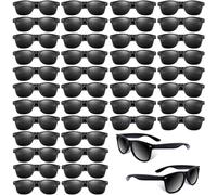 BOUBONI Confezione da 10/20/40 occhiali da sole per bambini Bulk Retro Bomboniere per Matrimonio Spiaggia Estate Piscina Party Forniture Goodie Stuffers, nero, 5.12" x 1.65"
