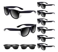 BOUBONI Confezione da 10/20/40 occhiali da sole per bambini Bulk Retro Bomboniere per Matrimonio Spiaggia Estate Piscina Party Forniture Goodie Stuffers, nero, 5.12" x 1.65"