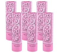 BOUBONI Confezione da 6 bandane in 100% cotone, motivo cachemire, per donne e uomini, Rosa, 22x22 inches