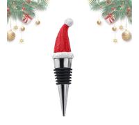 Bouchon De Vin Chapeau De Noël - Bouchon De Bouteille Père Noël Réutilisable En Résine Et, Accessoire Festif Pour Vin, Whisky Et Boissons | Décoratif Cadeau Pour Amateurs De