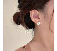 Boucles d'oreilles puces en forme de petit cÅur noir, style corÃ©en, pour femmes et filles, bijoux de fÃªte et de mariage, cadeau ER23Y0390-2