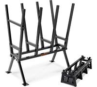 BOUDECH® BALAKA - Cavalletto Taglialegna e Reggilegna Ripiegabile e Salvaspazio. Supporto per Taglio Legna Manuale e con Motosega.