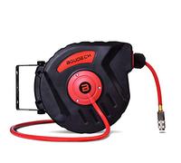 BOUDECH® HAWA 10 - Avvolgitubo ad aria compressa con supporto parete, manico ergonomico e meccanismo per bloccaggio tubo ed avvolgimento automatico (10+1MT)