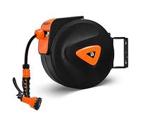 BOUDECH ® KAI 10 - Avvolgitubo Automatico per Giardino Acqua Girevole ed Autoavvolgente Montaggio a Parete (10)