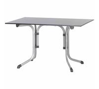Bouelvard-Klapptisch 120x80cm Telaio IN Acciaio Grafite Vivodur-Tischplatte