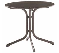 Bouelvard-Klapptisch Ø85cm Grigio Ferro Telaio IN Acciaio Vivodur-Tischplatte