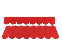BOUFEIDA 32 tegole per tetto per casetta degli uccelli, in cartone impermeabile, mini, autoadesive, per conigli, cuccia, coniglietto, tetti per cassetta delle lettere, rosso