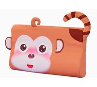 BOUFEIDA Cuscino per bambini Schlummerkids, 46 x 26 x 7 cm, cuscino confortevole per bambini, cuscino ergonomico per bambini, traspirante e delicato sulla pelle, Pippi Monkey