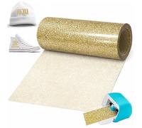BOUFEIDA Smart Iron on for Cri-cut Joy, 14x200cm | Smart Heat Transfer Vinile Flessibile Glitter per Tessuti, Magliette, Fai da te, Modelli