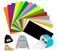 BOUFEIDA Smart Iron on for Cri-cut Joy, 14x30,5cm pellicola per plotter in tessuto Smart Heat Transfer Vinile, pellicola flessibile per plotter da applicare con ferro da stiro, in poliuretano