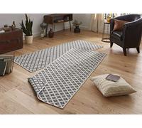 Bougari In- & Outdoor - Tappeto double-face Nizza, 80 x 250 cm, colore: Grigio crema