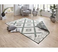 Bougari Malibu - Tappeto double-face per interni ed esterni, Grün Creme, 200 x 290 cm