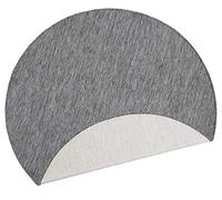bougari Miami - Tappeto Double-Face per Interni ed Esterni, ø 140 cm, Colore: Grigio