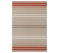 Bougari - Tappeto Paros per interni ed esterni, 80 x 150 cm, colore: Rosso/Grigio/Crema