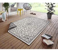 bougari - Tappeto reversibile per interni ed esterni, modello Leyte, 80 x 150 cm, colore: Nero crema