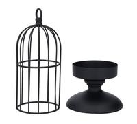 Bougeoir, en Fer Noir Vintage Table à Manger Décoratif Birdcage Aromathérapie Chandelier pour les Salles de Séjour