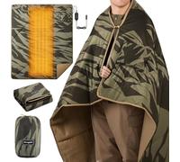 BougeRV Auto Coperta Riscaldata 12V con Spegnimento Automatico 180x130 cm, Coperta Elettrica Riscaldata Portatile, Coperta Termica con 5 Impostazioni di Calore, Timer per Campeggio, Esterni (Verde)