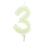 Bougie anniversaire fluorescente chiffre 3