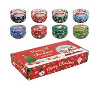 Bougies Parfumées de Noël - 8 Pièces Déco de Fêtes,Bougies Décoratives de Fêtes,pour Dîner de Noël Soirée en Famille Rassemblement Familial Soirée Détente Nuits d'Hiver Cheminée