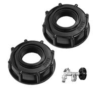 BouGPeng 2 Pezzi Adattatore per Serbatoio IBC 1 Pollice Connettore per Serbatoio dell'Acqua IBC Raccordo S60x6 IBC Tappo Serbatoio Tappo Container Adattatore Coperchio Filettatura Interna Accessori