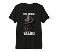 Bouhourt Medioevo Giostra Buhurt Un Cavaliere Stand Buhurd Maglietta Premium