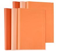 Bouiexye 120 fogli di carta velina arancione per sacchetti regalo, 50 x 37 cm, carta velina bulk natalizia, materiale da imballaggio per carta da regalo, riempitivo fiori, decorazioni per matrimonio